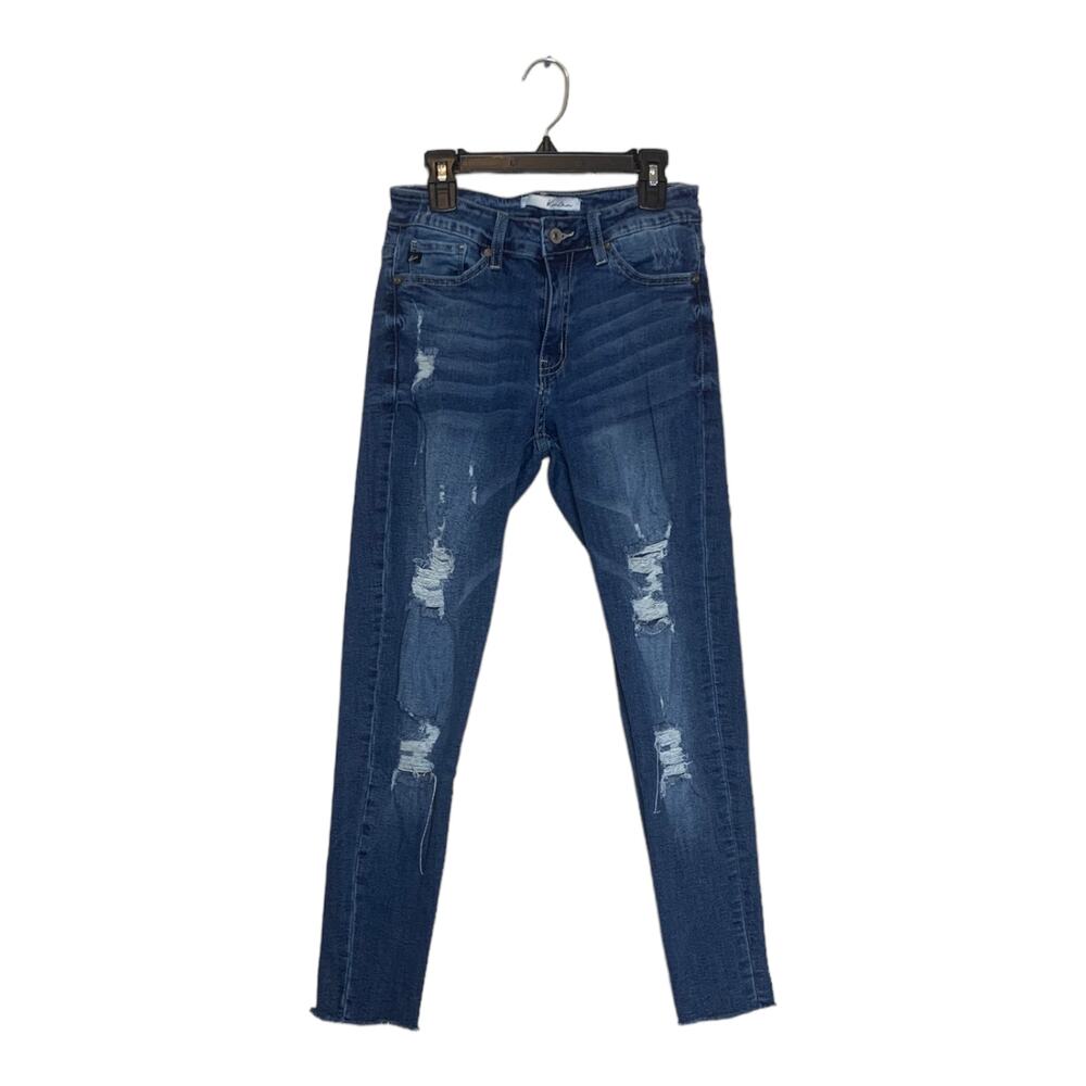 KanCan blue distressed skinny jeans size 27